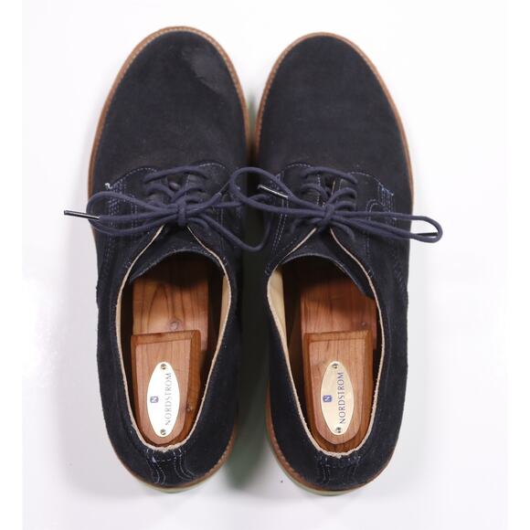 Walk-Over Navy Lime Green Suede Nubuck Oxford Dress Shoes Mens 11.5 main image 6